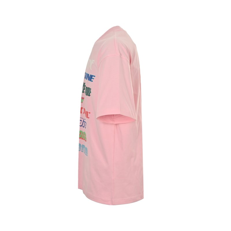 Pink Multi-Text Graphic T-Shirt view