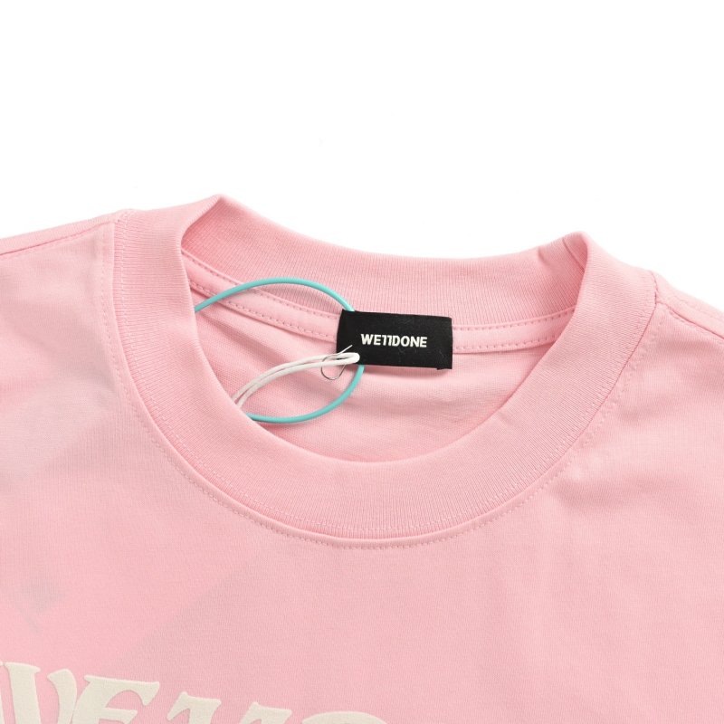 Pink Multi-Text Graphic T-Shirt view