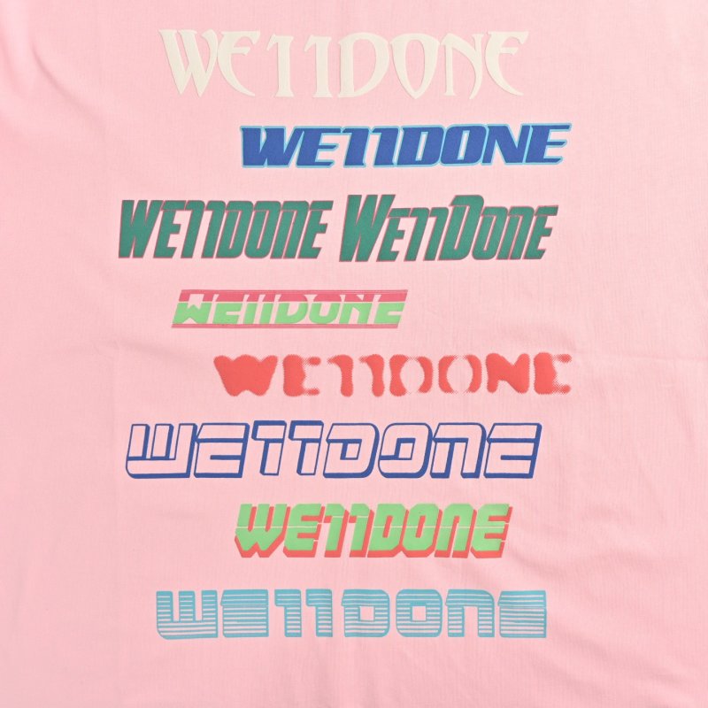 Pink Multi-Text Graphic T-Shirt view