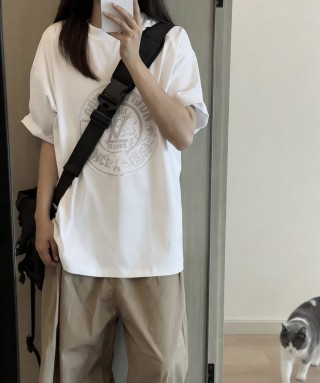 Essentials White Graphic Crew Neck T-Shirt view 2