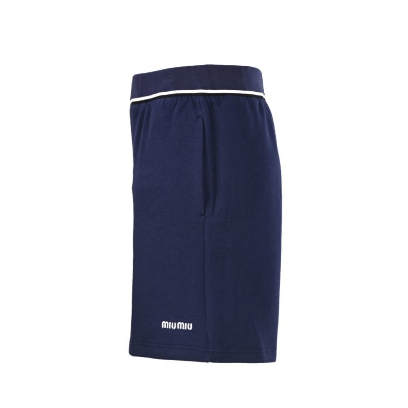 Miu Miu Navy Blue Athletic Shorts view