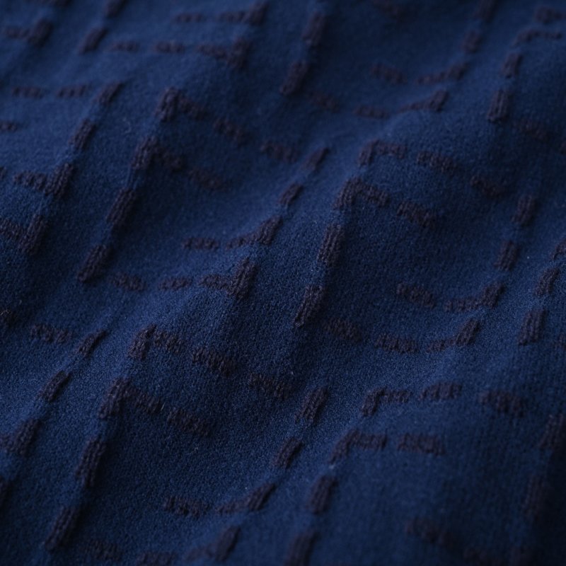Navy Blue Knit Short Sleeve T-Shirt view