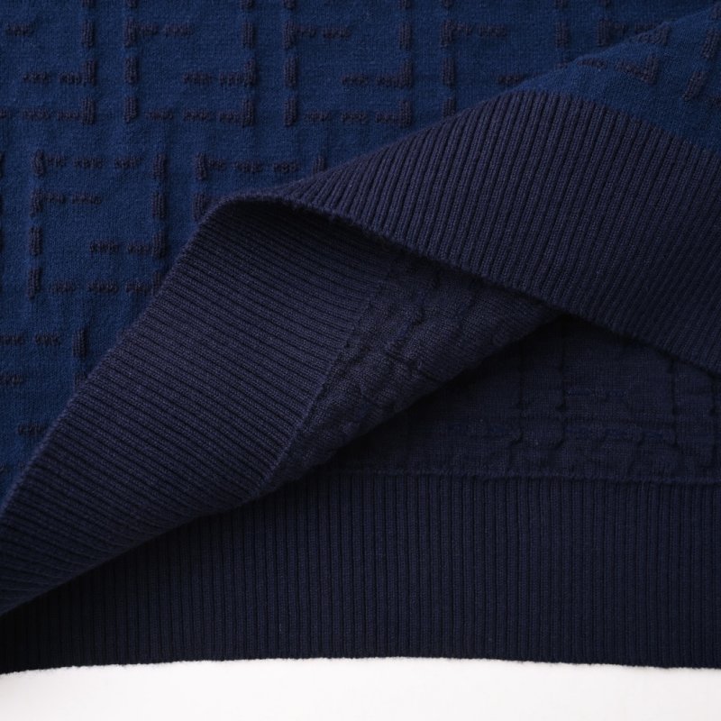 Navy Blue Knit Short Sleeve T-Shirt view