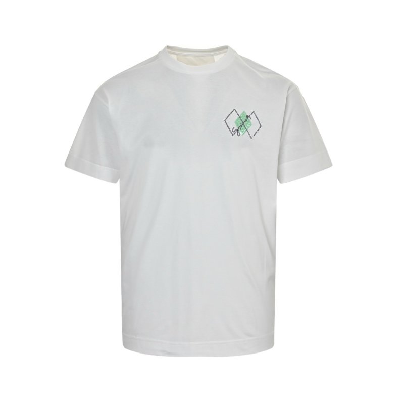 White Diamond Leaf Graphic Short Sleeve T-Shirt view