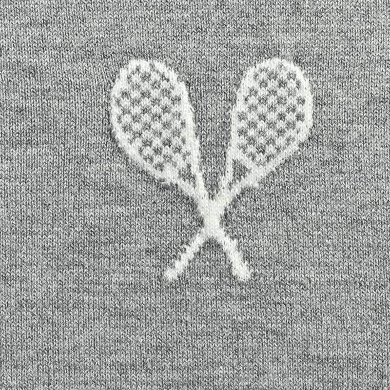 Lacoste Grey Polo Shirt with Racket Emblem view