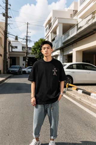 Chrome Hearts Black Cross Floral T-Shirt view 5