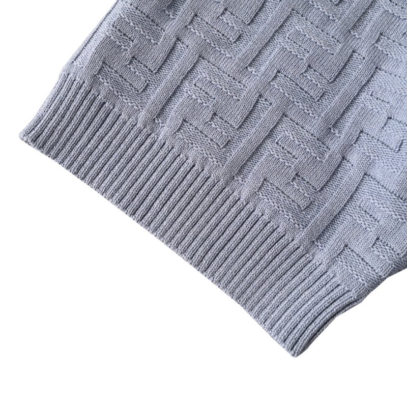 Fendi Monogram Knit Polo Shirt Lavender view