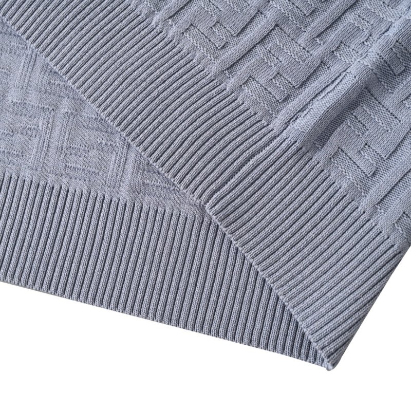 Fendi Monogram Knit Polo Shirt Lavender view
