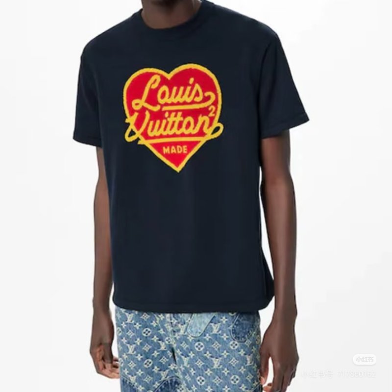 Louis Vuitton Heart Logo Black T-Shirt