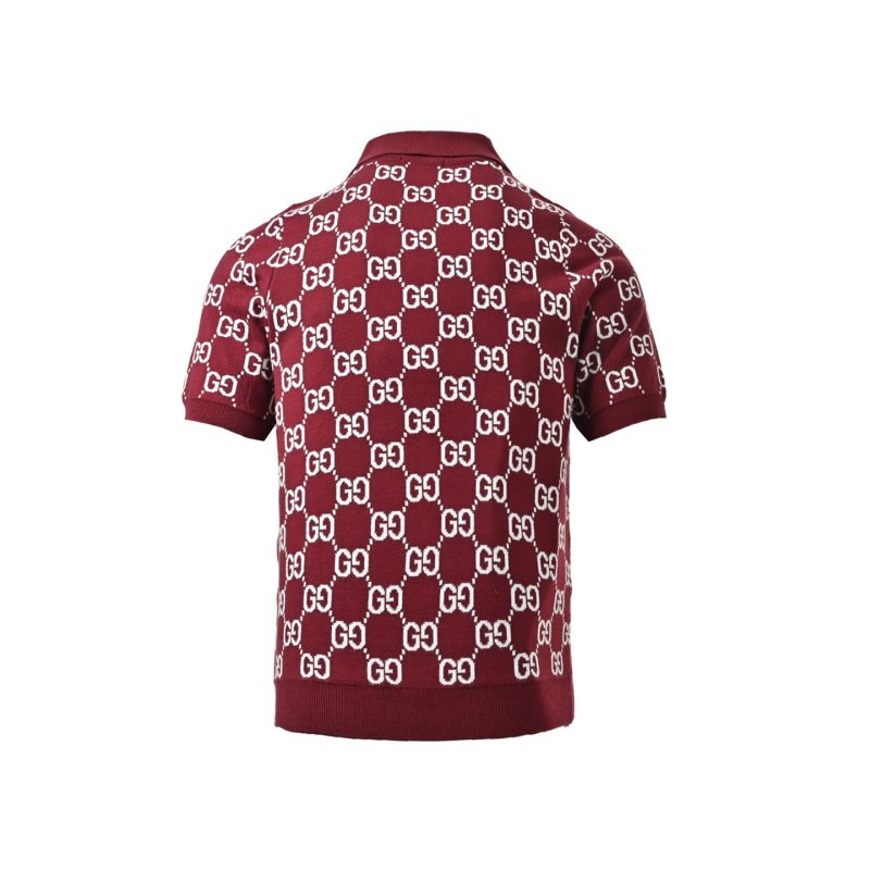 Gucci GG Monogram Burgundy Short Sleeve T-Shirt view