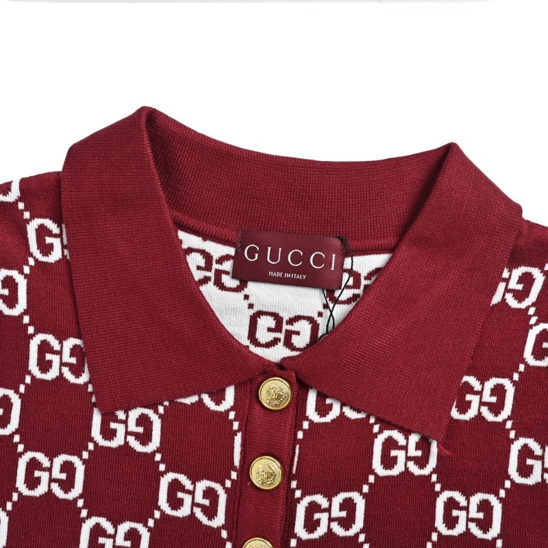 Gucci GG Monogram Burgundy Short Sleeve T-Shirt view