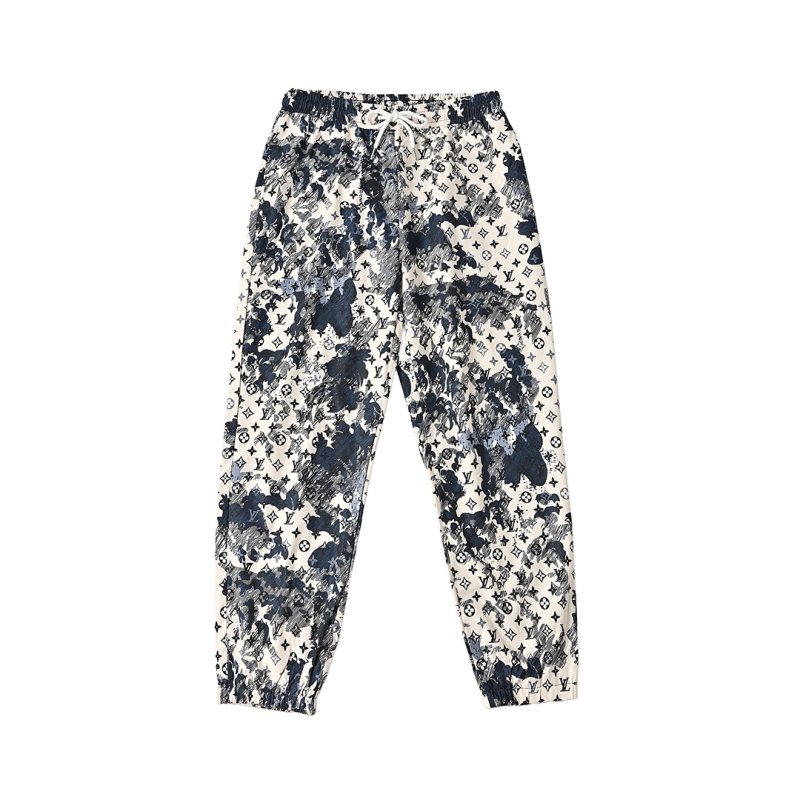 Louis Vuitton Monogram Patchwork Track Pants Navy White view