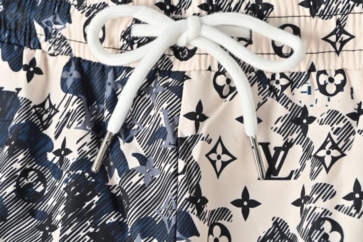 Louis Vuitton Monogram Patchwork Track Pants Navy White view