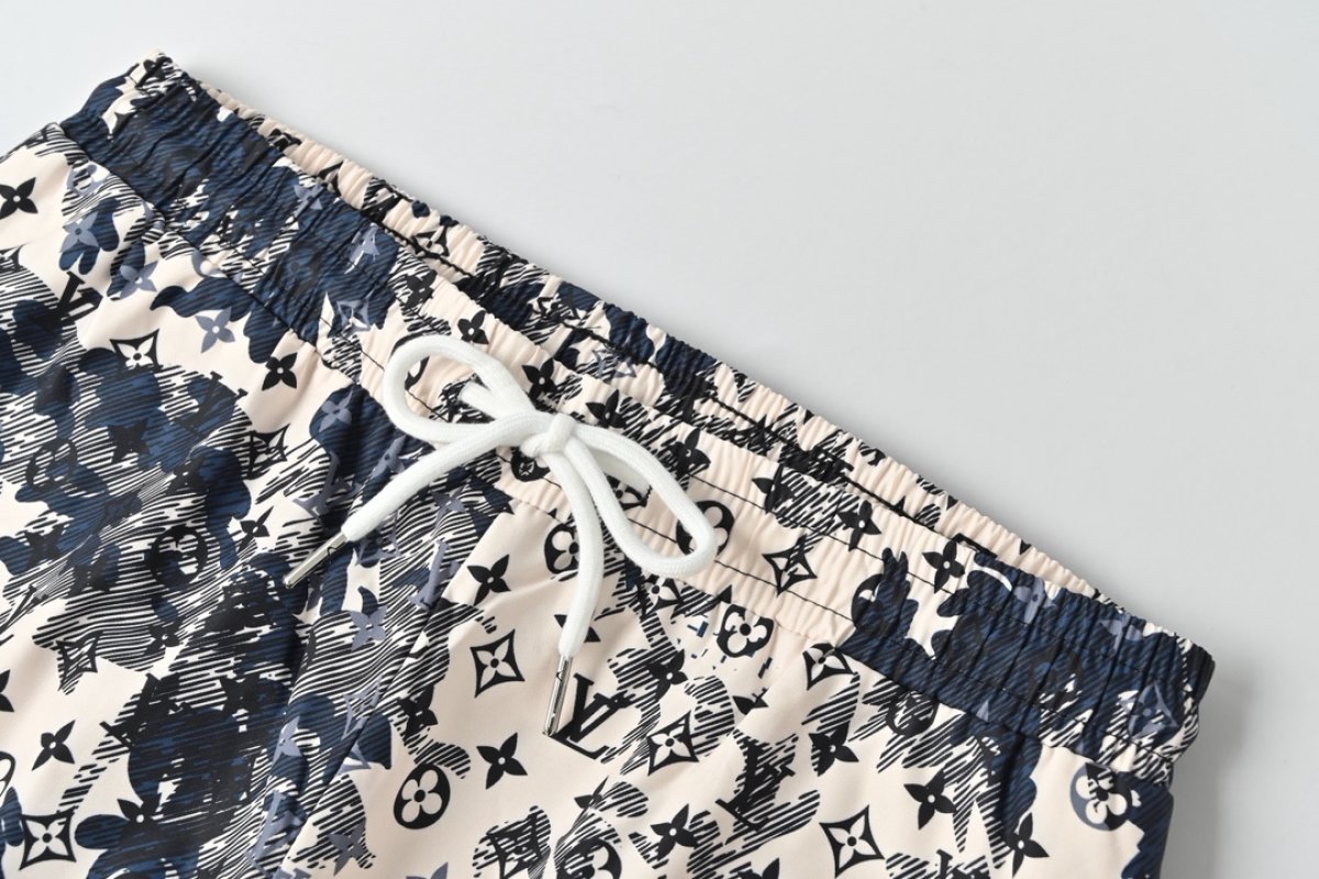 Louis Vuitton Monogram Patchwork Track Pants Navy White view