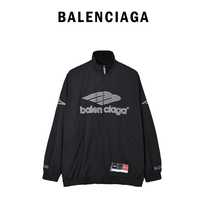 Balenciaga Black Logo Windbreaker Jacket view