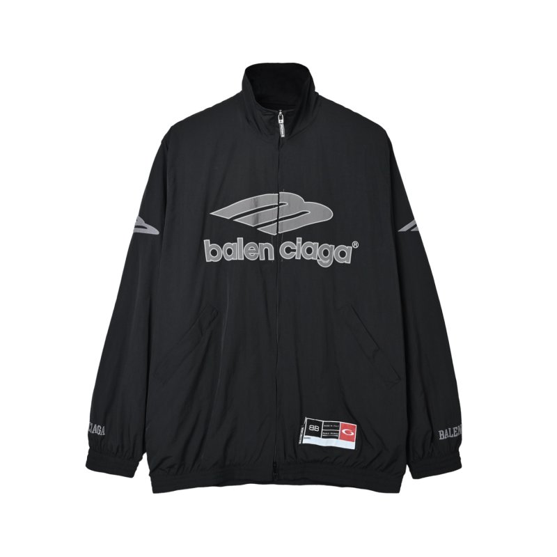 Balenciaga Black Logo Windbreaker Jacket view