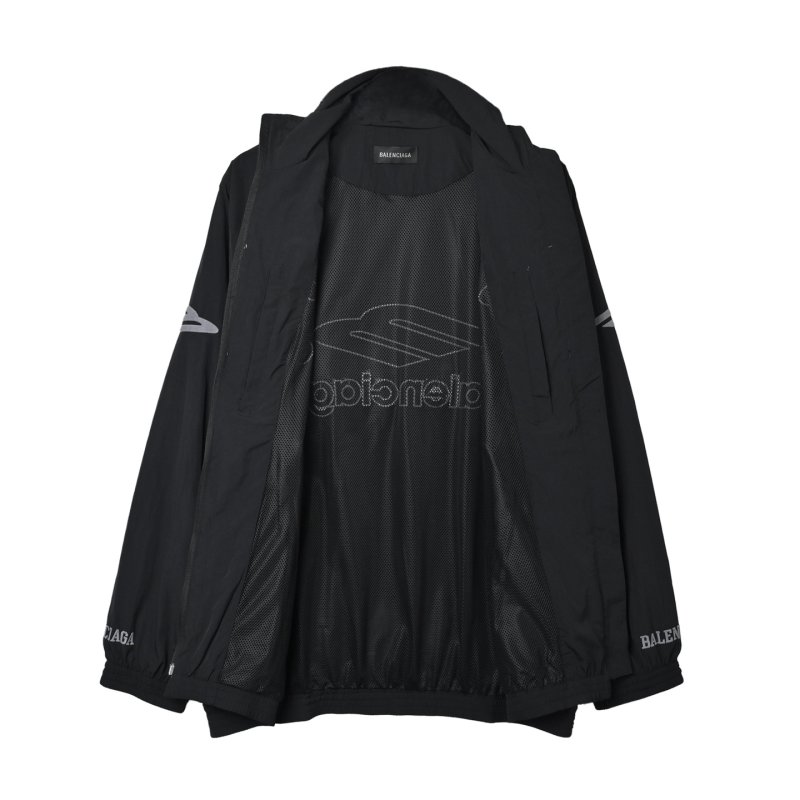 Balenciaga Black Logo Windbreaker Jacket view