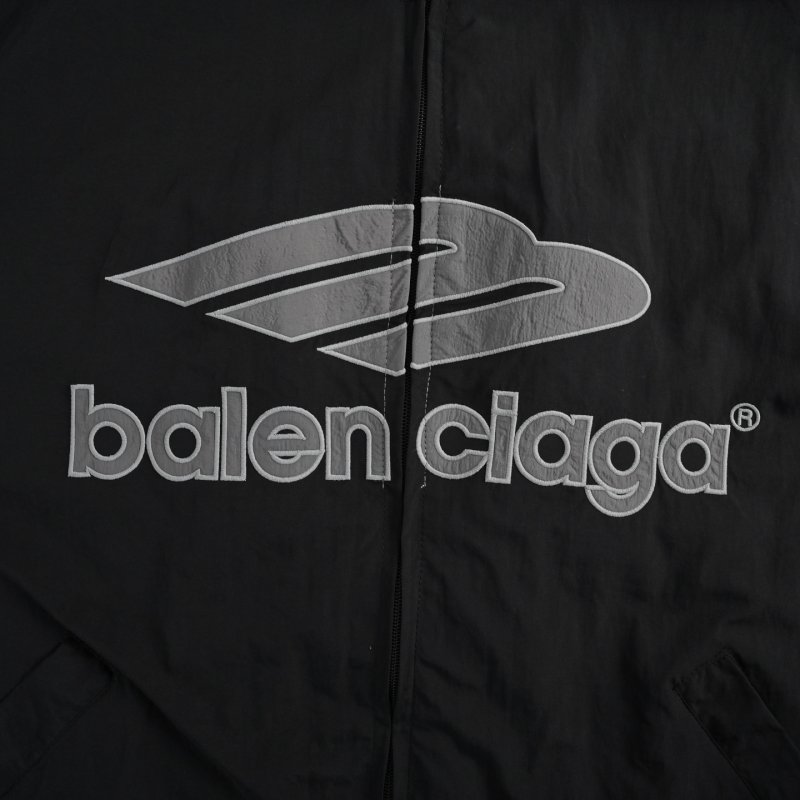 Balenciaga Black Logo Windbreaker Jacket view