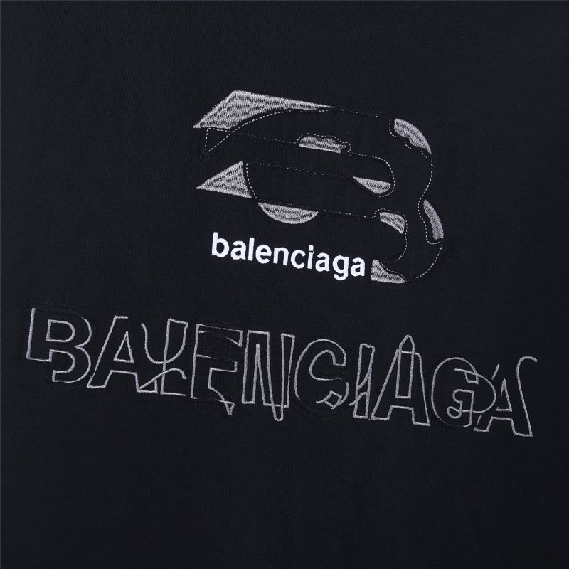 Balenciaga Black Logo Short Sleeve T-Shirt view