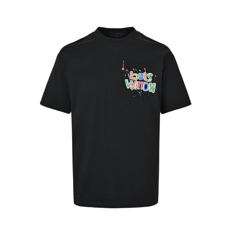 Black Graffiti Graphic Short Sleeve T-Shirt view