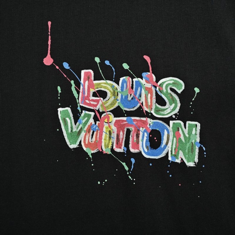 Black Graffiti Graphic Short Sleeve T-Shirt view