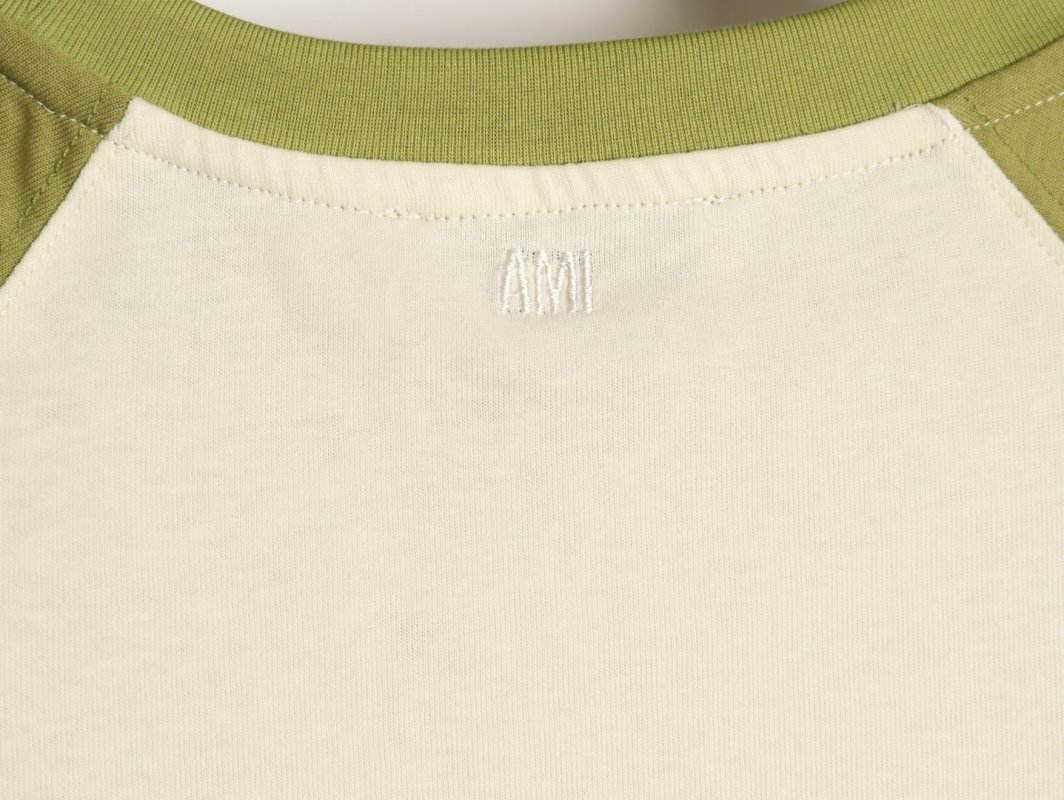 Lime Green & White Colour-Block Short Sleeve T-Shirt view