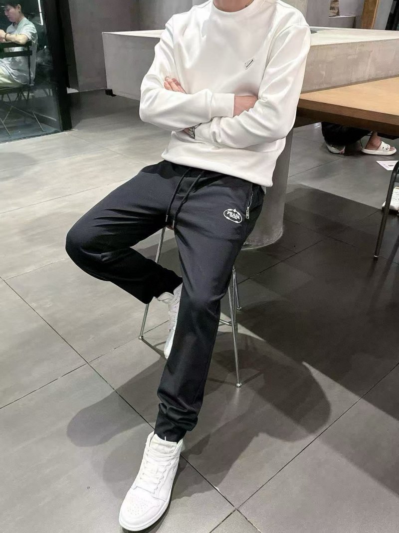 Prada Black Nylon Track Pants