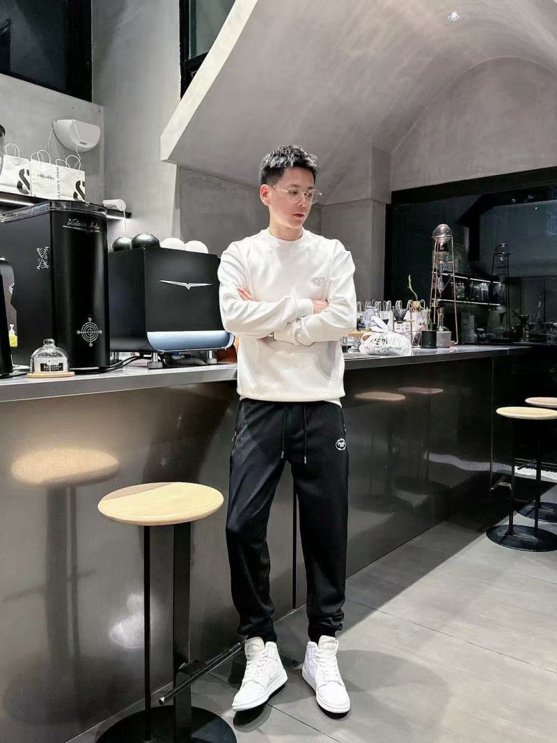Prada Black Nylon Track Pants view