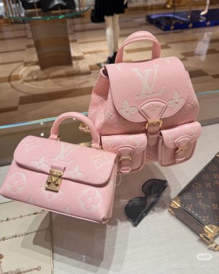 Louis Vuitton Monogram Embossed Pink Leather Shoulder Bag view 2