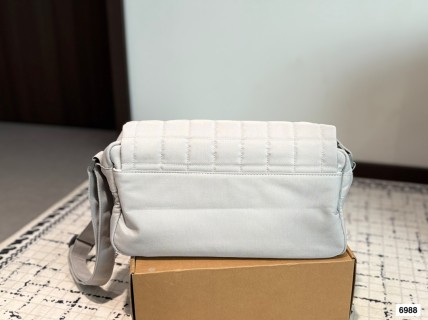 Chanel 24SS Camera Bag White Quilted Crossbody view 6