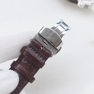 Rolex Perpetual Gold Tonneau Watch - Brown Leather view 9