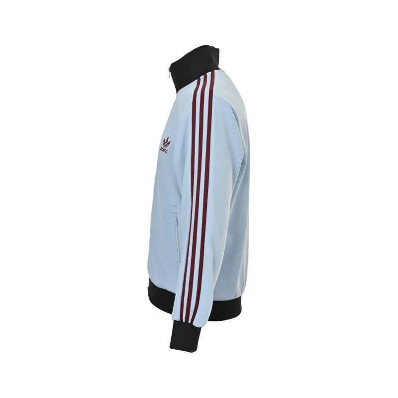 Adidas Classic Track Jacket Light Blue with Burgundy Stripes view