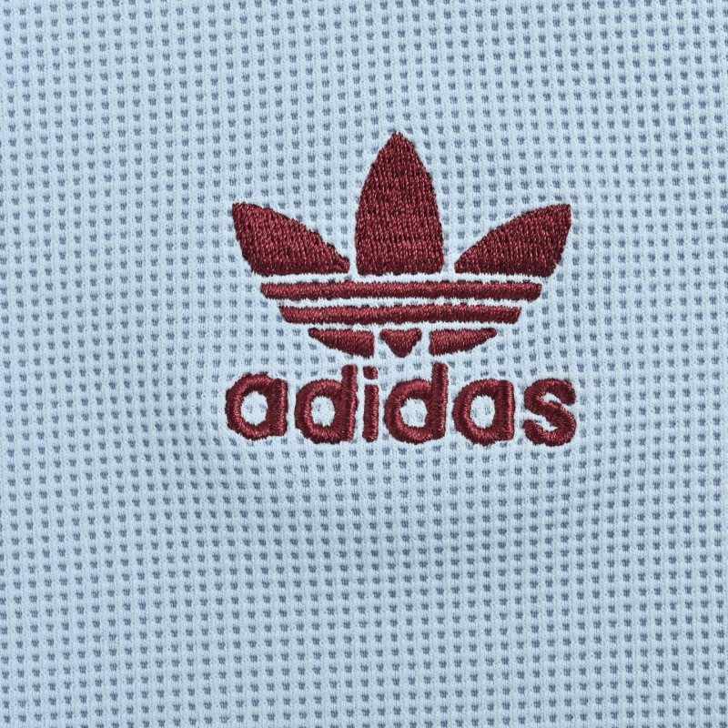 Adidas Classic Track Jacket Light Blue with Burgundy Stripes view