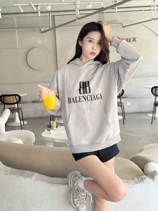 Balenciaga BB Logo Hoodie Beige