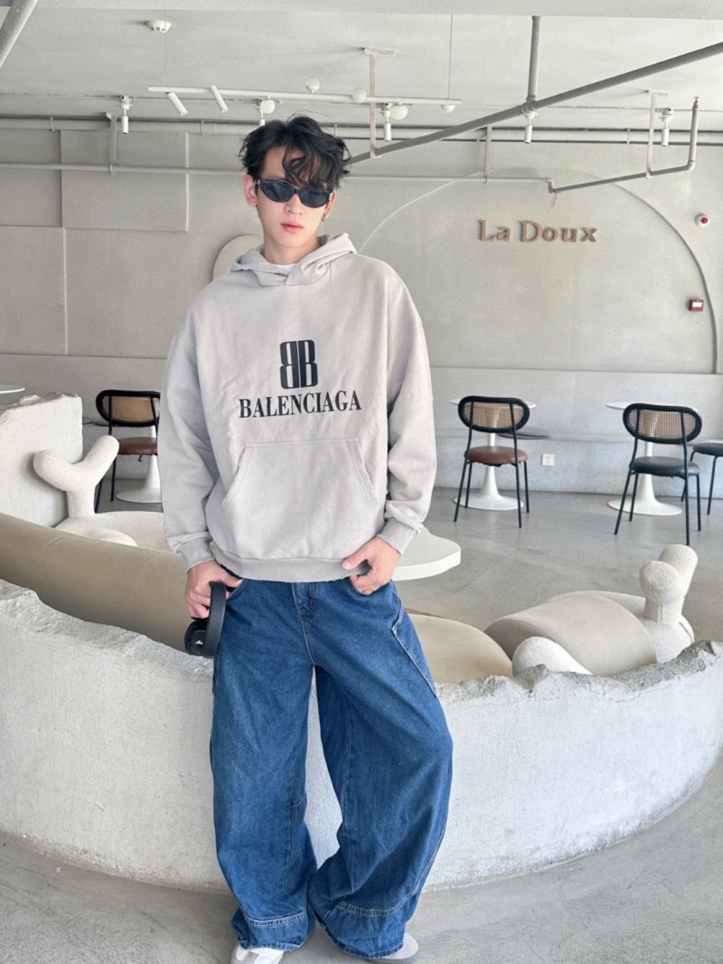 Balenciaga BB Logo Hoodie Beige view