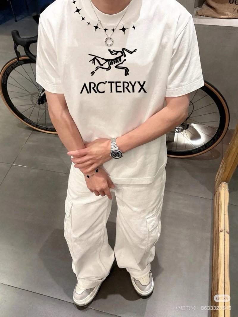 Arc'teryx White Bird Logo T-Shirt with Star Detail