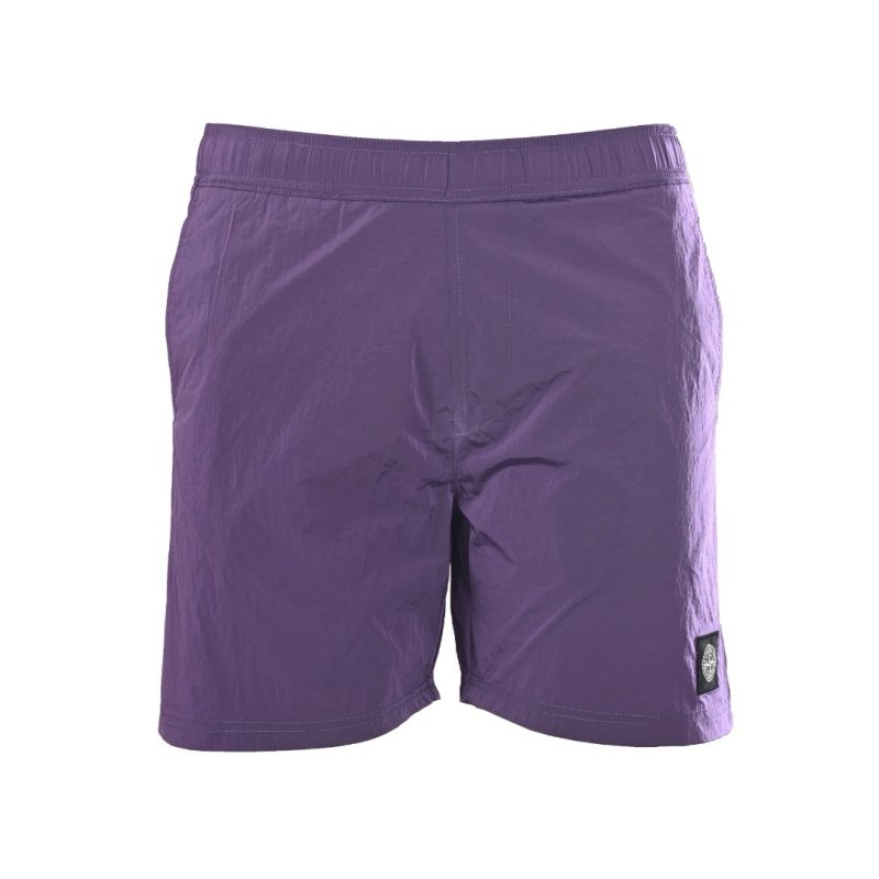 Stone Island Purple Nylon Shorts view