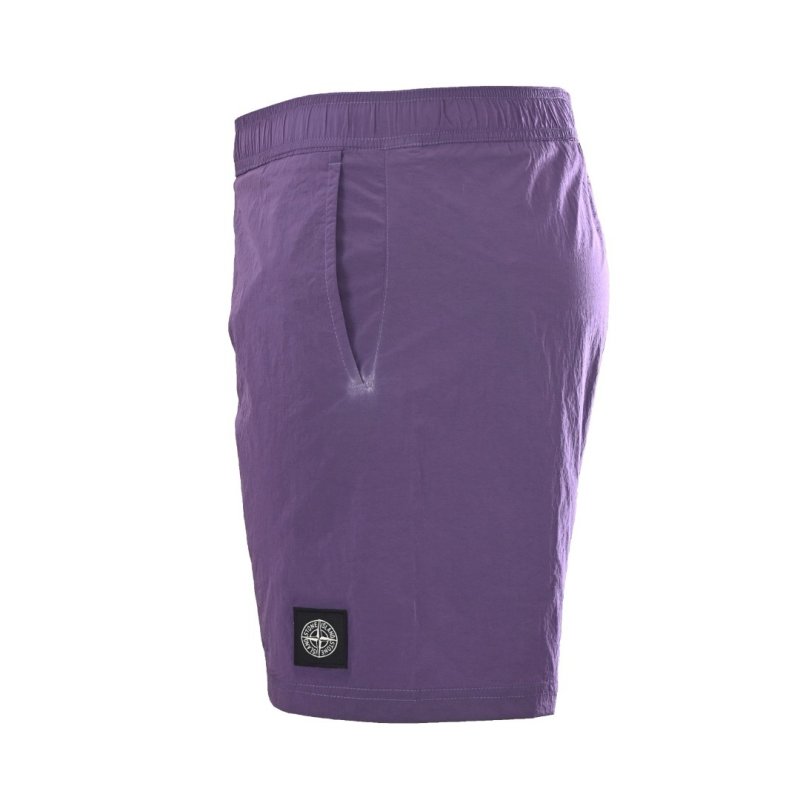 Stone Island Purple Nylon Shorts view