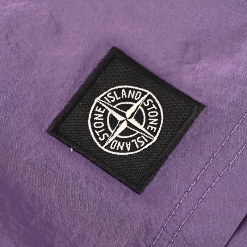 Stone Island Purple Nylon Shorts view