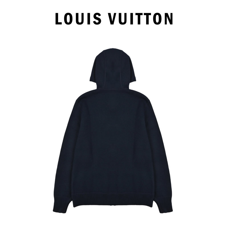Navy Zip-Up Graphic Hoodie Jacket view