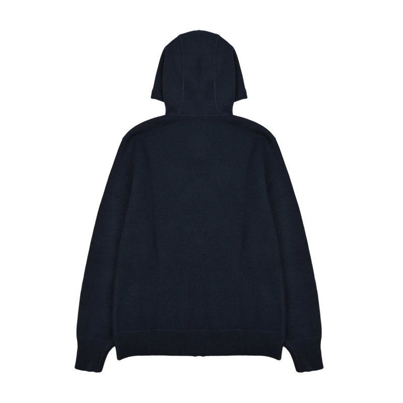 Navy Zip-Up Graphic Hoodie Jacket view