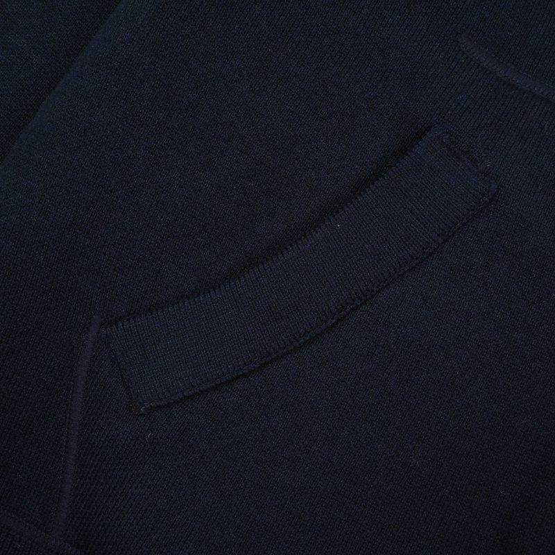 Navy Zip-Up Graphic Hoodie Jacket view
