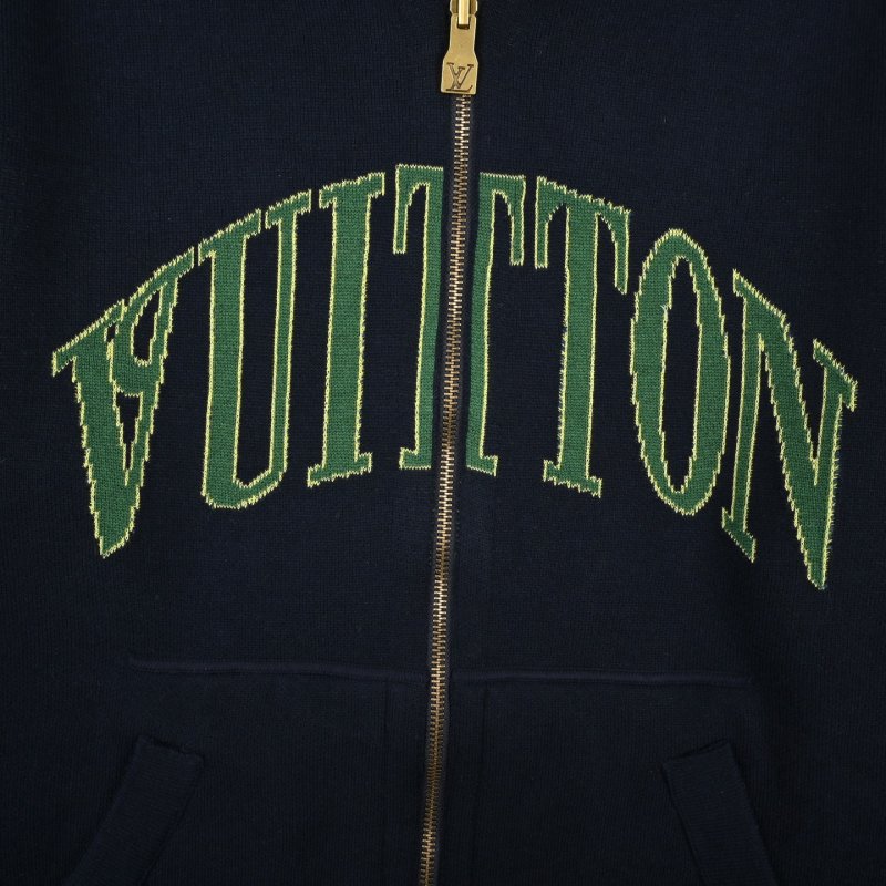 Navy Zip-Up Graphic Hoodie Jacket view