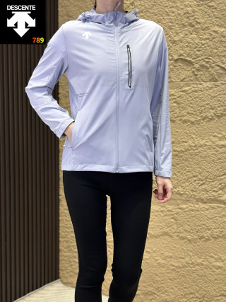 Descente Women's Lightweight Hooded Sunscreen Jacket - Lavender view 6