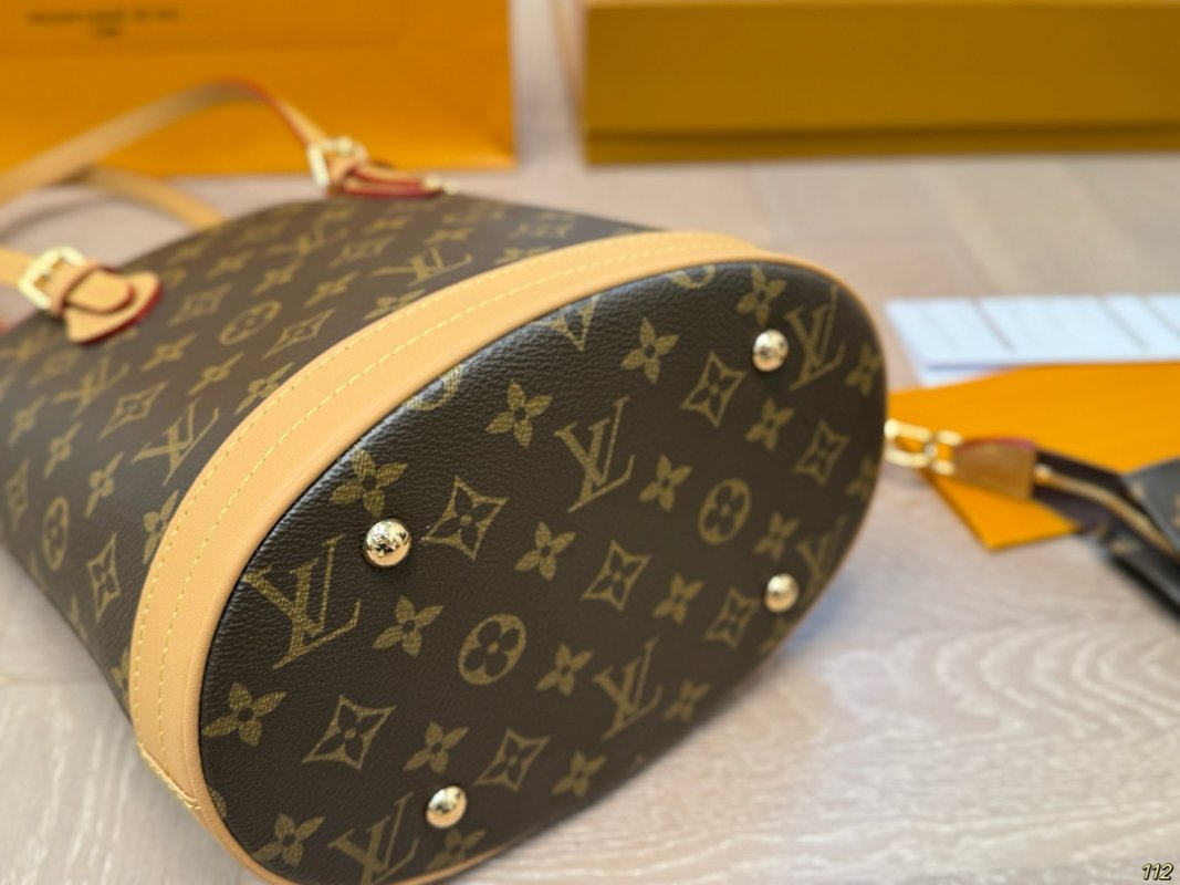 Louis Vuitton Monogram Bucket Bag with Pouch view