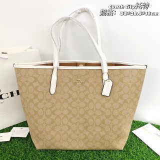 Coach City Tote Bag Beige & White view 2
