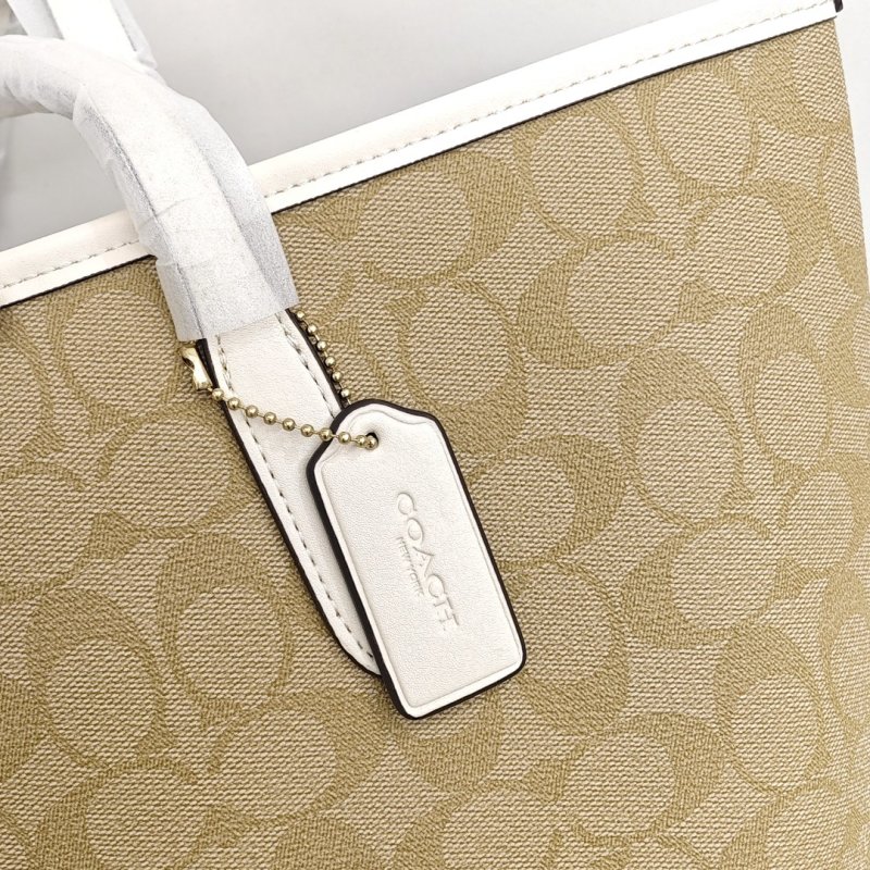 Coach City Tote Bag Beige & White view