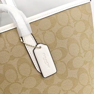 Coach City Tote Bag Beige & White view 4