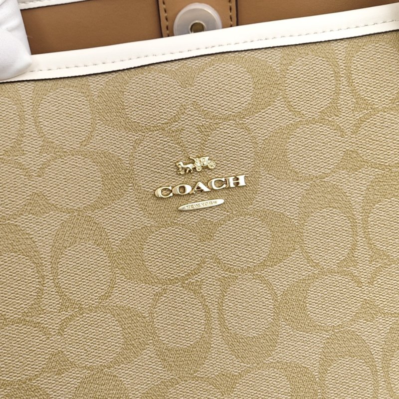 Coach City Tote Bag Beige & White view