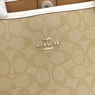 Coach City Tote Bag Beige & White view 5